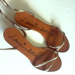 Lanvin Sandal size 38.5 Wrap Ankle Wedge